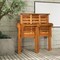 Costway 49'' Outdoor Folding Bench Eucalyptus Wood Backrest Armrest Patio Garden